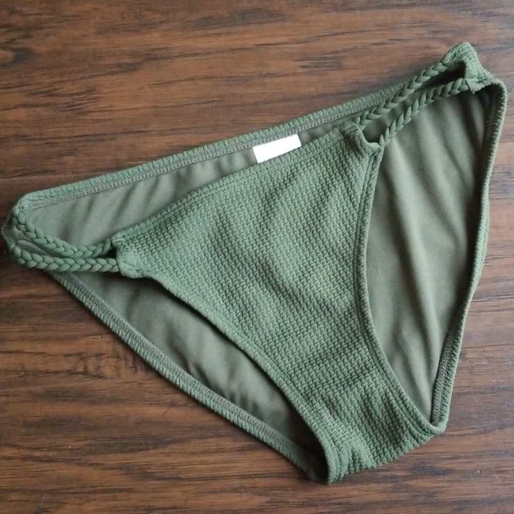 Olive green swim bottom